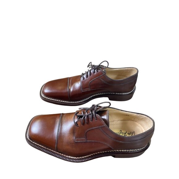 Vito Rufolo Mens Brown Leather Oxford Dress Shoes Size 11D SKU 8623 main image 15